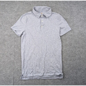 J Crew Oarsman Sueded Jersey Polo Men XS Slim Blue Preppy Timeless Classic Shirt